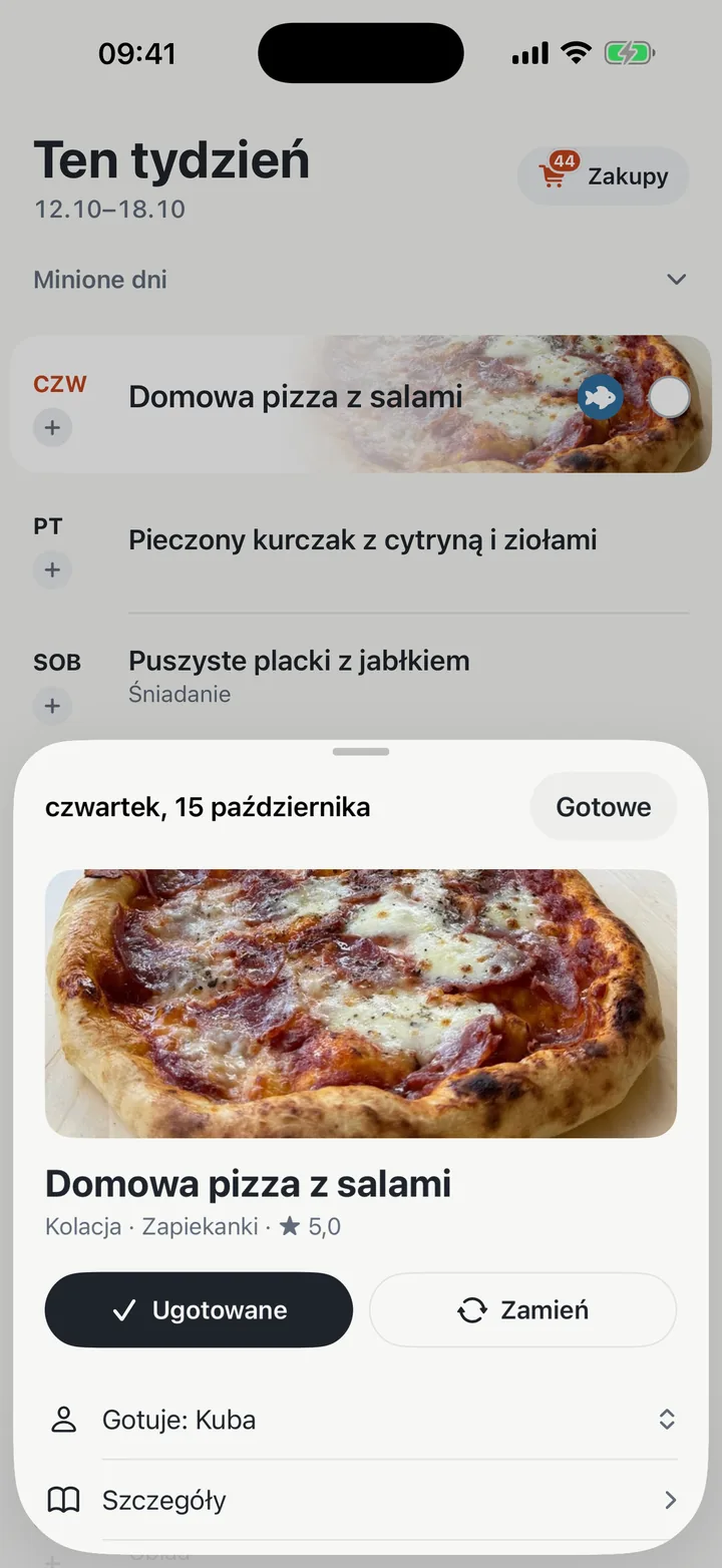 Zamiana dzisiejszego dania w Yadlo